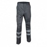 Pantalòn Cargo Gabardina con Cinta Reflectante